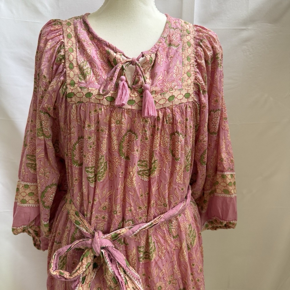 ANTHROPOLOGIE $198 Cleobella Magdalena Wildflower Mini Tunic Dress Size Medium - Picture 4 of 16